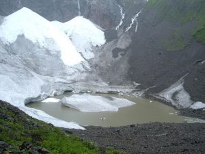 Ice Lake of Yubeng Village in Meili Snow Mountain, Diqing