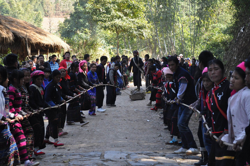 Wooden Drum Festival of Wa Ethnic Minority Menglian and Ximeng Counties, Puer