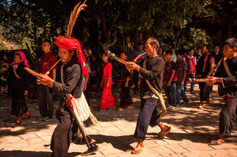 Wooden Drum Festival of Wa Ethnic Minority Menglian and Ximeng Counties, Puer