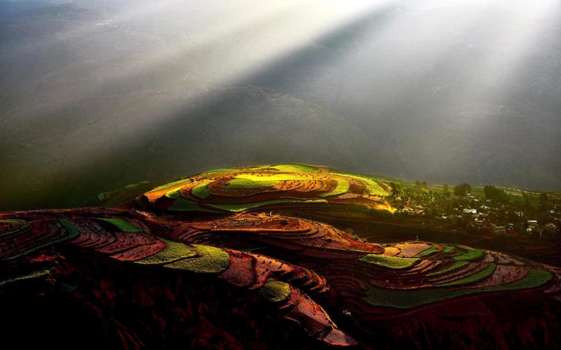 Luoxiagou Scenic Spot of Dongchuan Red Land, Kunming