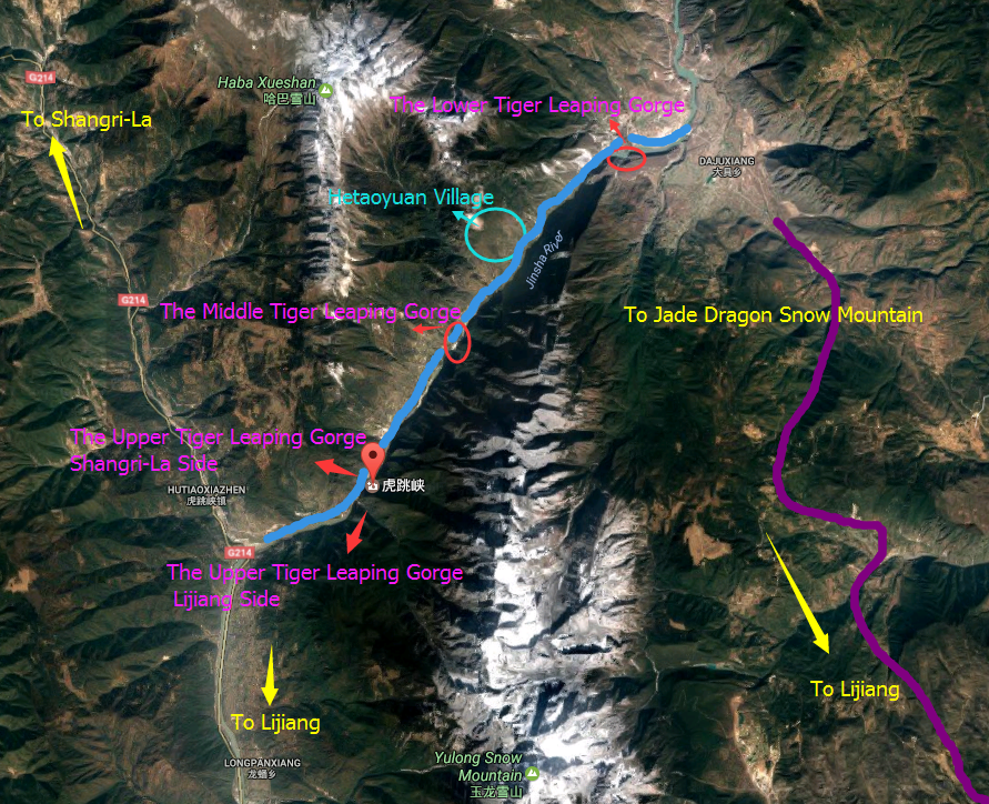The-Region-Map-of-Tiger-Leaping-Gorge