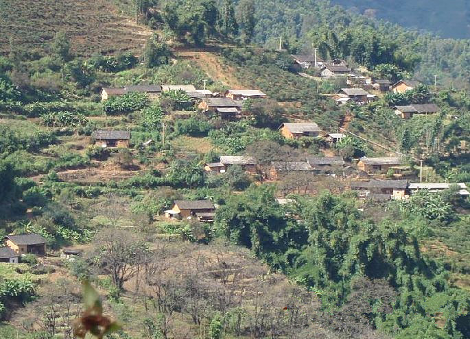 Baqishan Village in Xibanshan Mountain in Mengku, Lincang