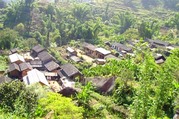 Doufuzhai Village of Xibanshan Mountain in Mengku Town, Lincang