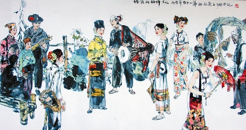 Historical Mural Gallery of Dai Ethnic Minority in Ruili City, Dehong