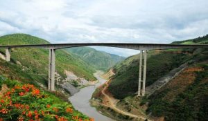 Honghe River Bridge in Yuanjiang County, Yuxi