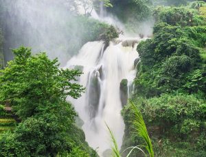 Sanla Waterfall in Guangnan County, Wenshan