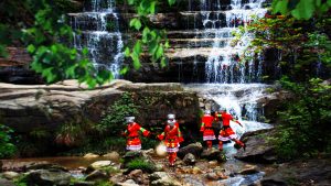 Waterfalls of Huanglianhe River in Daguan County, Zhaotong