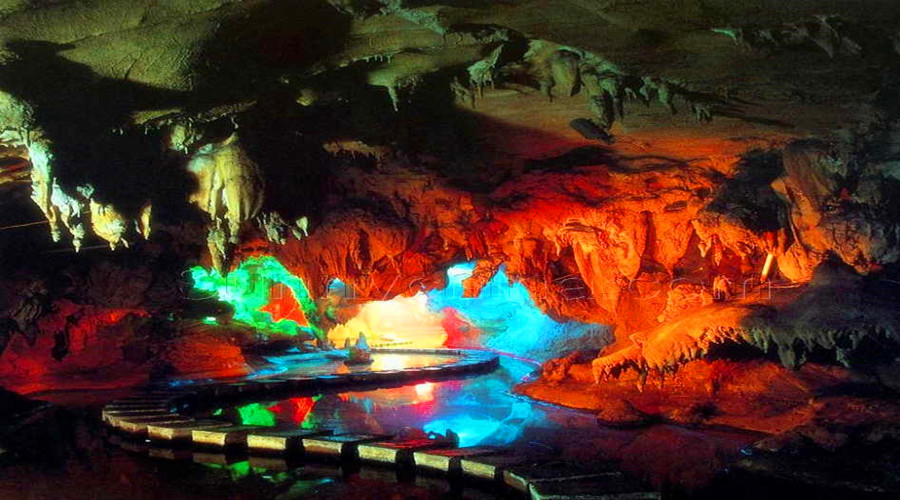 Bailongdong Cave Scenic Area in Mile City, Honghe