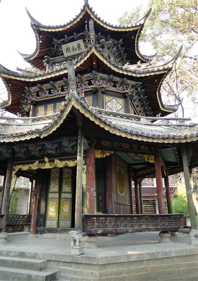 Jingfeng Pavillion in Jianchuan County, Dali