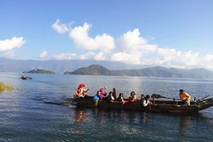 Liwubi Island of Lugu Lake in Lijiang