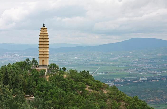 Pagodas of Shuimusi Temple in Xiangyun County, Dali