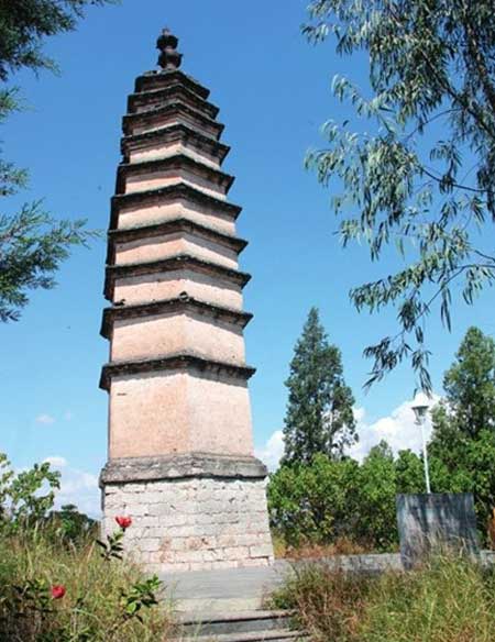Wenbi Pagoda in Midu County, Dali