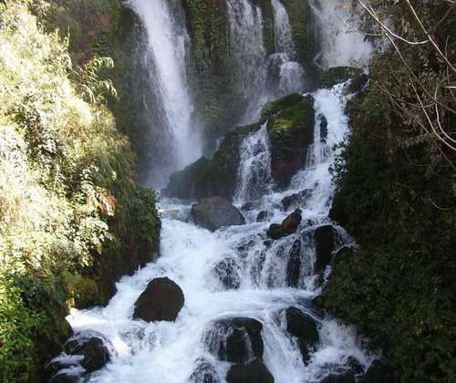 Yin and Yang Waterfalls in Lushui City, Nujiang
