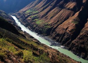 Lancang-Mekong River Meili Grand Canyon in Deqin County, Diqing