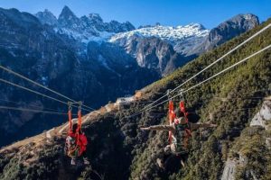 high-altitude zip line service in Shangri-la