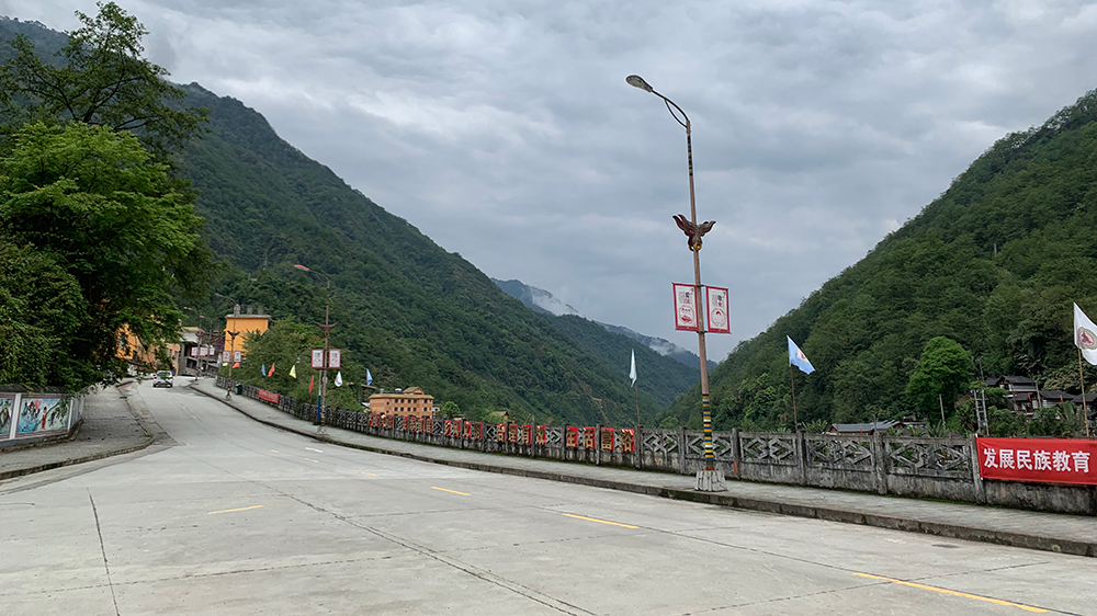 A well-constructed road in Kongdang Village, Dulongjiang Township, southwest China's Yunnan