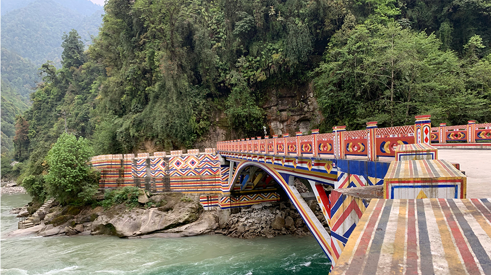 A well-constructed stone bridge in Dulongjiang Township, Yunnan southwest China's Province.