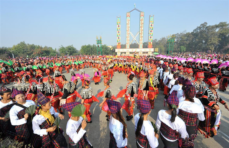 Munaozongge Festival of Jingpo Ethnic Minority in Longchuan County, Dehong