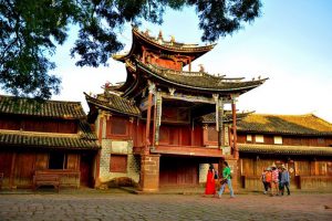 Shaxi Old Town in Jianchuan County,Dali